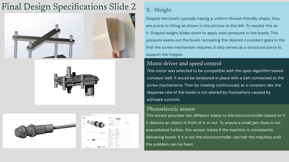 Slide 4 — Final Design Specifications Slide 2